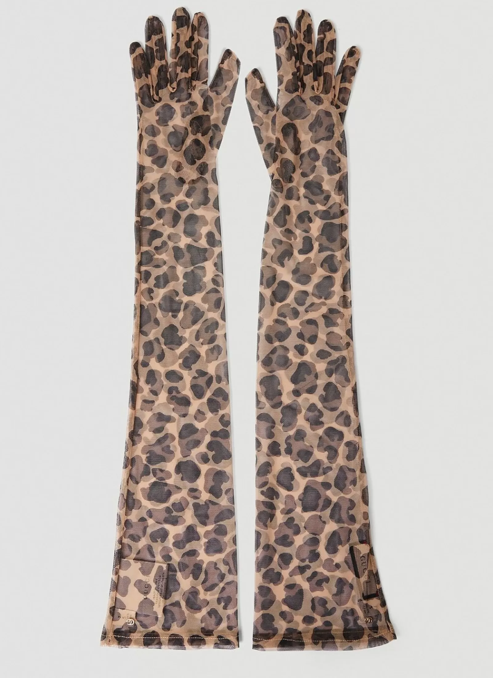 Flash Sale Gucci Leopard Print Gloves Brown
